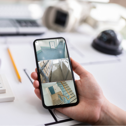 Erie security camera feed on cell phone